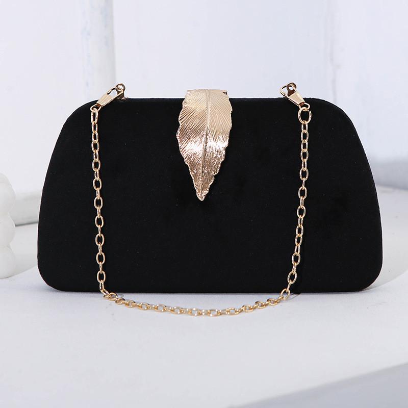 Stylish Velvet Square Bag With Lock Closure And Phone Pocket For Dressy Occasions