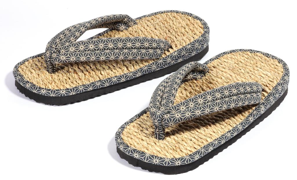 Wholesaler Aoki Main Casual rope geta sandals for men leaf [Nenrin Lab] [Shichitoi Branch] (hemp pattern)