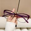 Fashion New Eye Protection Retro Myopia Glasses Frame Anti-Blue Cat Eye Gradient Color Butterfly Frame Women'S Near Sight Goggle