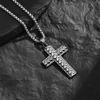 Men's Stainless Steel Cast Braided PendantTitanium Steel Electroplated Residual Ancient Silver Religious Jewelry Necklace