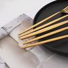 6/30Pcs Matte Gold Dinnerware Set Stainless Steel Dinner Knife Fork Spoon Cutlery Set Korean Kitchen Flatware Tableware Set