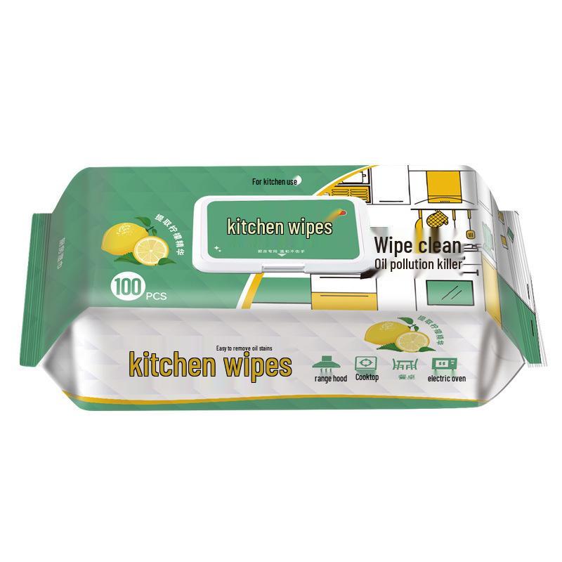 Large & Thick Kitchen Wipes - Pack of 80, Strong Stain Removal, Disposable for Home Use