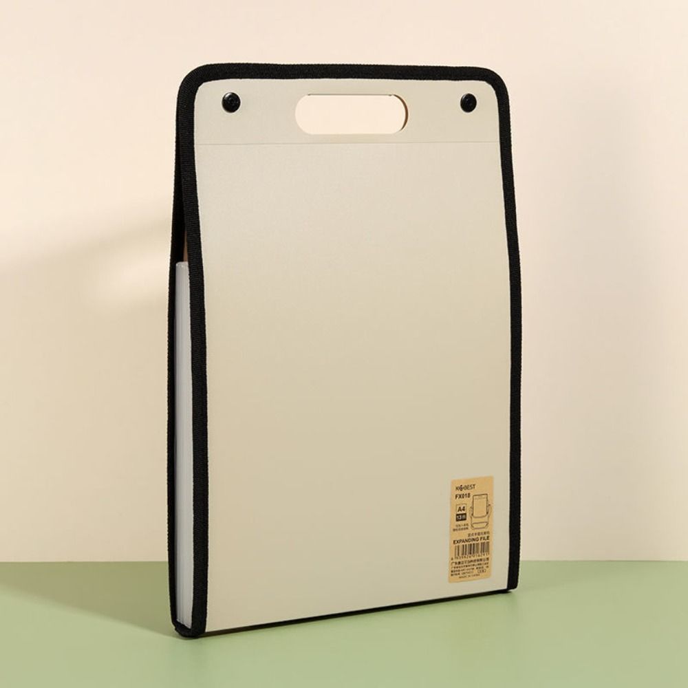 PP Material 13 Pocket File Folders Briefcases A4 File Storage Bag A4 Vertical Folder  Office