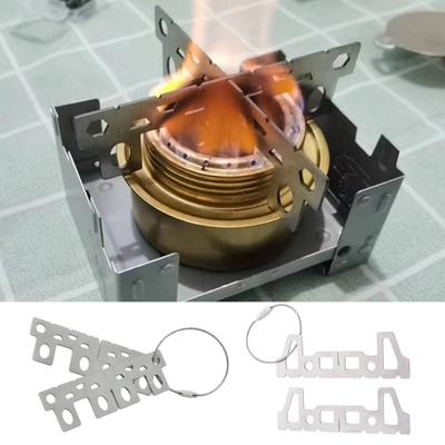 Alcohol Stove Stand Rack Rustproof Stove Bracket Size Lightweight Outdoor Heat-Resistant Compact Camping Supplies