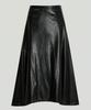 Supaeg Eco Leather Flare Skirt _ Black