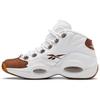 Question Mid Punta Mocha Uomo Sneakers Bianco Calzature-Bianco Marrone Pennello GX0241