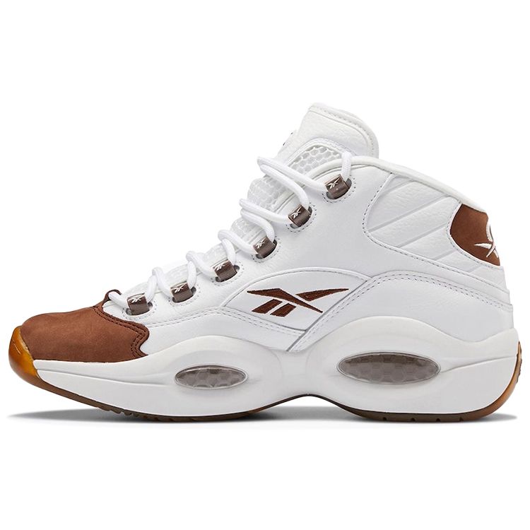 Reebok Question Mid Mocha Toe Men Sneakers White Footwear-White Brush-Brown GX0241 40.5