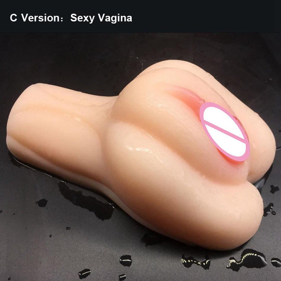 Male Masturbator Soft Transparent Sex Dolls 3D Realistic Anal and Vagina Pussy Cup Sex Toys for Men