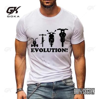 Cute Evolution Print Tshirt Mens Fashion Casual Graphic Print Tshirt Boys Short Sleeve Top Tee