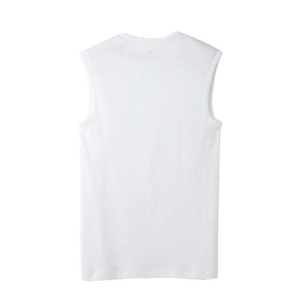 Gunze Sleeveless Size YV0018V Men's V-Neck Shirt, 2-Pack, White, 100% Cotton, 3L,