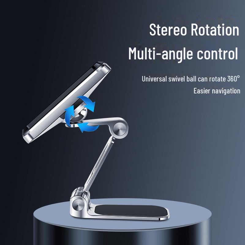 Metal Magnetic 360° Rotating Car Phone Holder - Foldable Dashboard Mount