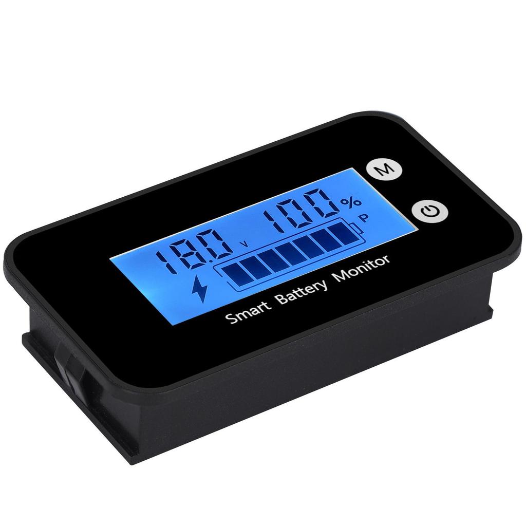 IPX7 Batteriekapazitätsmonitor, DC 7-100 V Batterieprozentsatztester 12 V 24 V 36 V 48 V LCD-Anzeige Auto Fahrzeug Marine RV Batterieladeanzeige