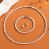 Middle East Simple Big-name Noble Zircon Jewelry Set Necklace Earrings Bracelet Bridal Temperament Set Accessories