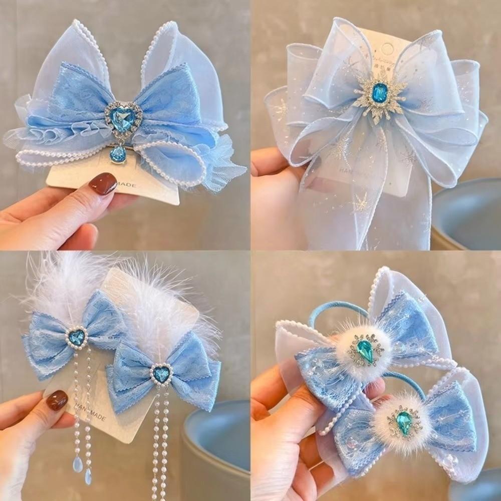 Mädchen Schule Haarklammern Prinzessin Pompom Haarspangen Langes Band Entenschnabelspange Für Kinder