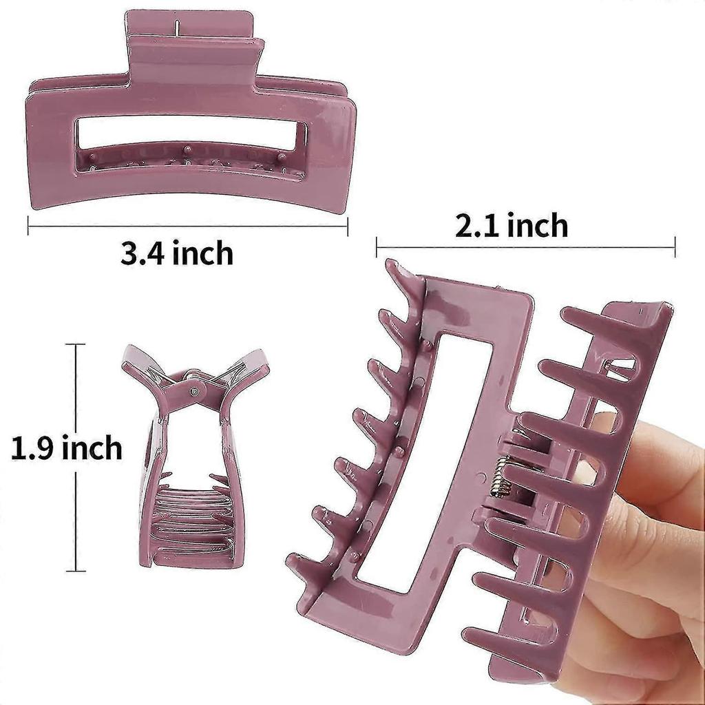 15 Pack Stylish Rectangle Hair Claw Clips - Elegant Non-Slip Hair Clamps in Vibrant Colors for Any Occasion