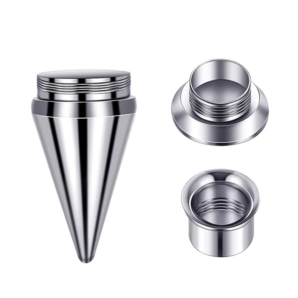 2 az 1-ben Rozsdamentes acél Csavaros illesztésű Cserélhető Kúpos Dugó Piercing Fülalagút Tágító 6G 4G 2G 0G 00G Méret 17mm gray