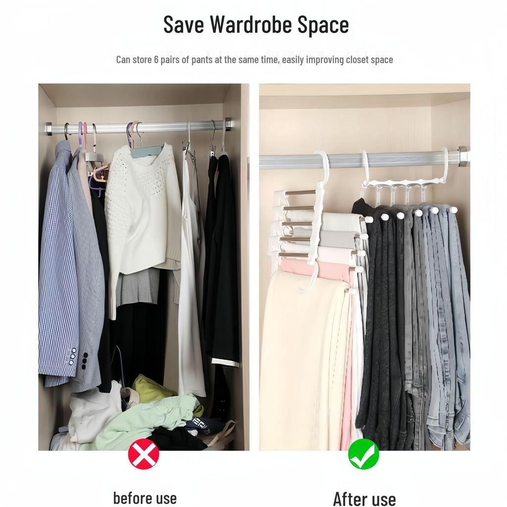 Multifunctional Stainless Steel Pull-out Telescopic Wardrobe Pants Hanger