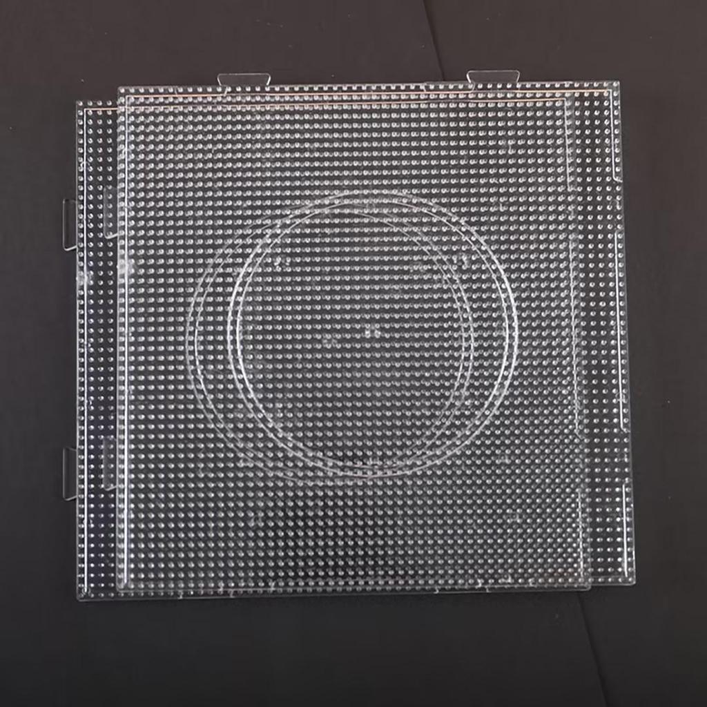 2.6mm Transparent Perler Beads Pegboard - Heat Resistant DIY Jigsaw Puzzle Board for Kids