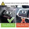 Compatible with VW Volkswagen Golf MK7 Passat B8 Tiguan Arteon Car Steering Wheel Acc Button Switch Volume Button Trim Cover Sticker (Button with CNL