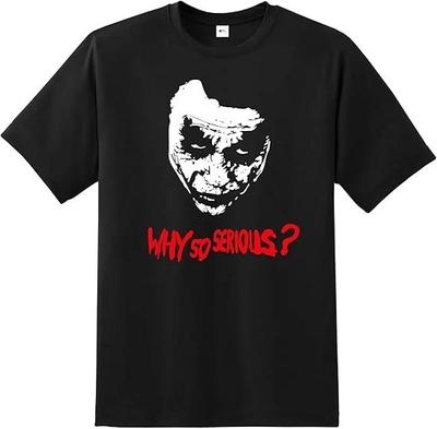Why So Serious Joker Herren T-Shirt, Hochwertig Bedrucktes Humorvolles Joker T-Shirt