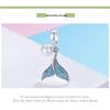 Handmade S925 Sterling Silver Pearl Mermaid Tail Pendant Necklace for Women