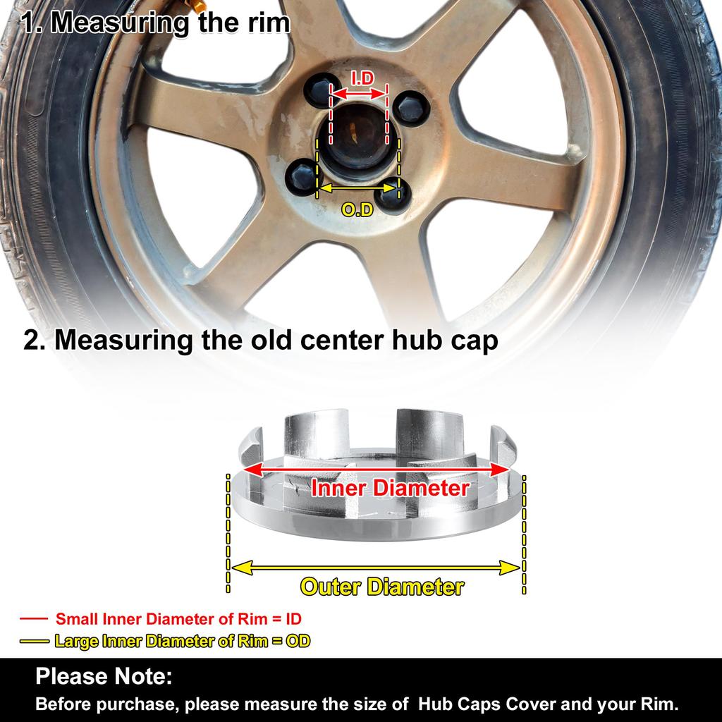 Osłona piasty koła ACROPIX 53 mm 6 klipsów srebrny odcień 4 sztuki