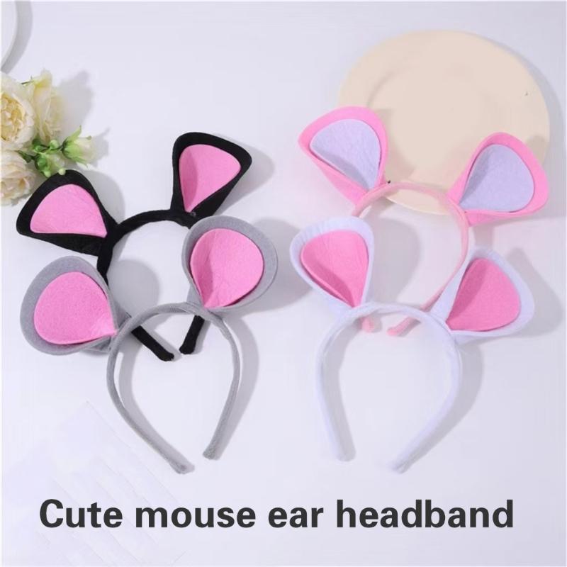 Adorkable Mouse Makeup Headpiece for Proms Birthday Hairbands Fun Headwear Kids Hair Headwear for Children