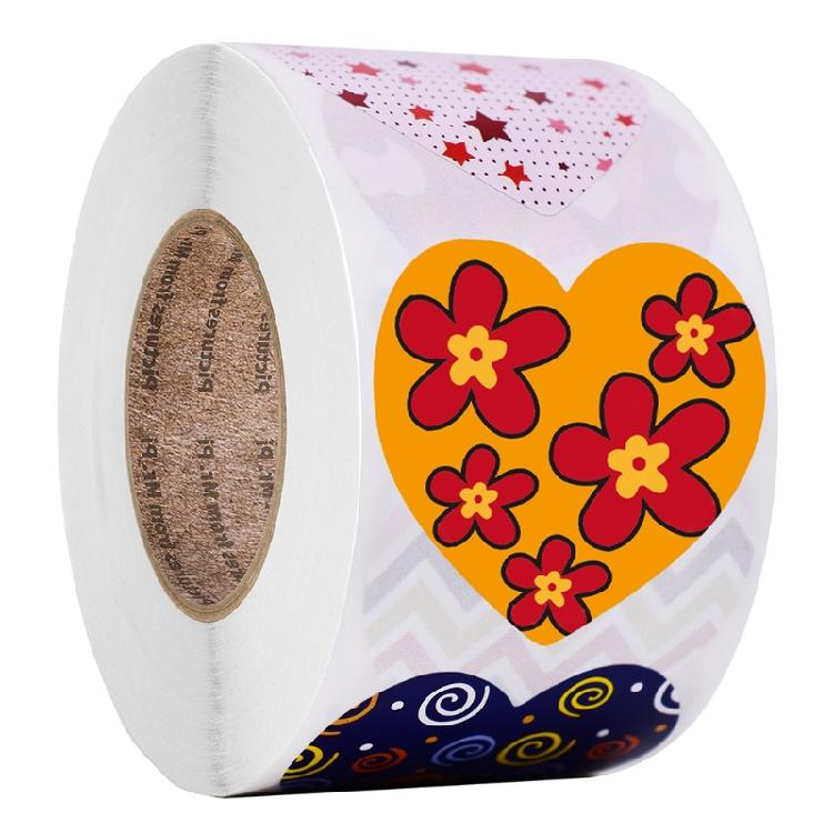 500 Pcs Multipurpose Heart Labels Valentine's Day Stickers Gift Wrapping Tags