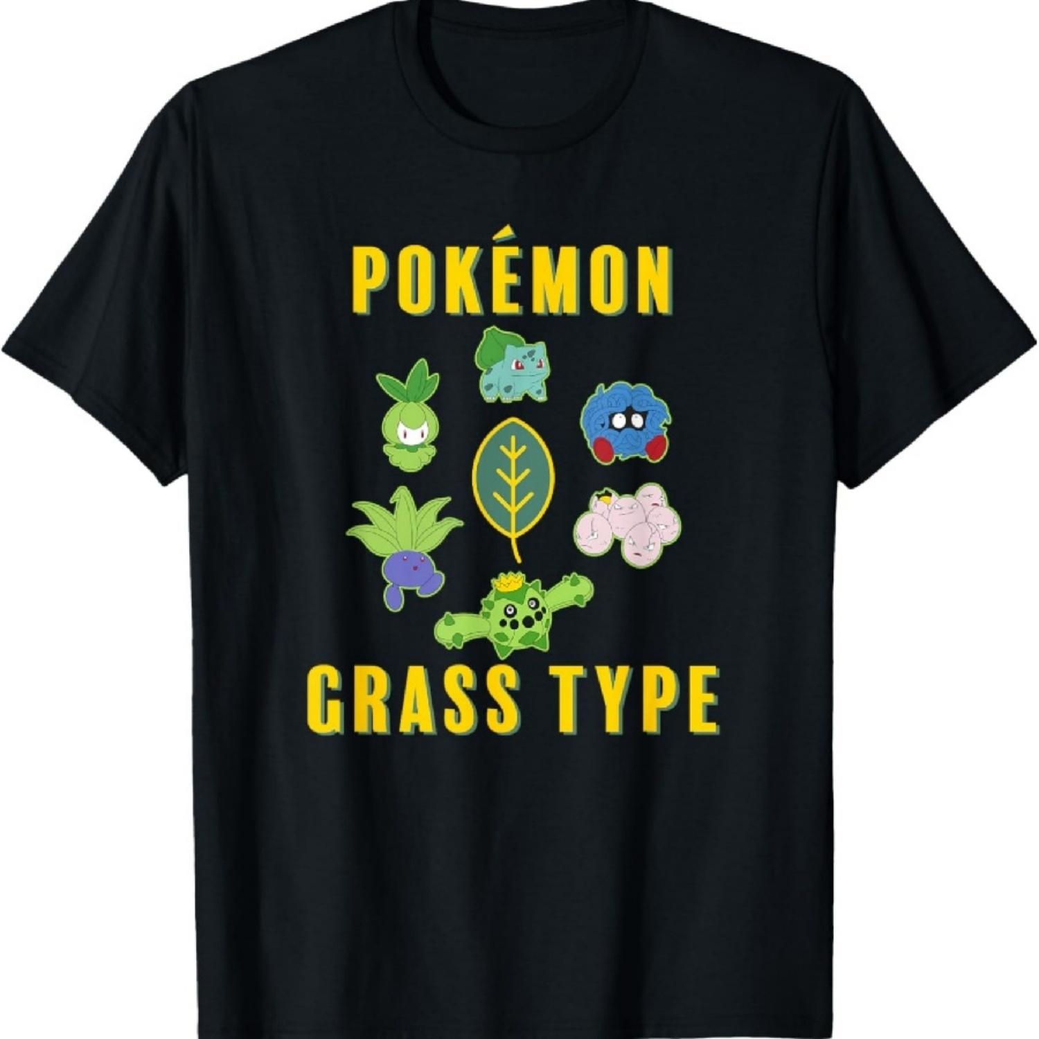Pokémon Group Shot Grass Type Collage T-Shirt S
