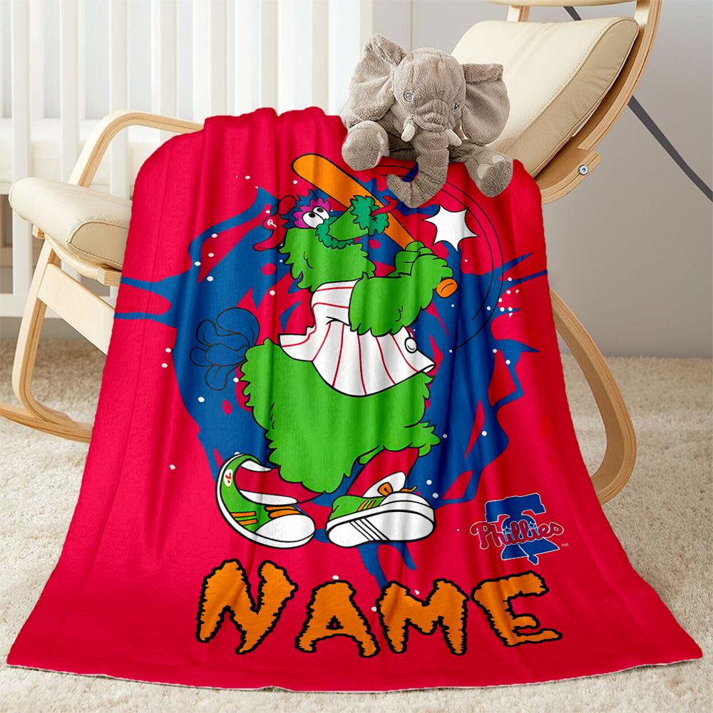Baseball Print Customize Your Name Blanket Lightweight Customizable Blanket Warmthful Decor for Chair Nap Sofa Office Chair Four Seasons Multipurpose