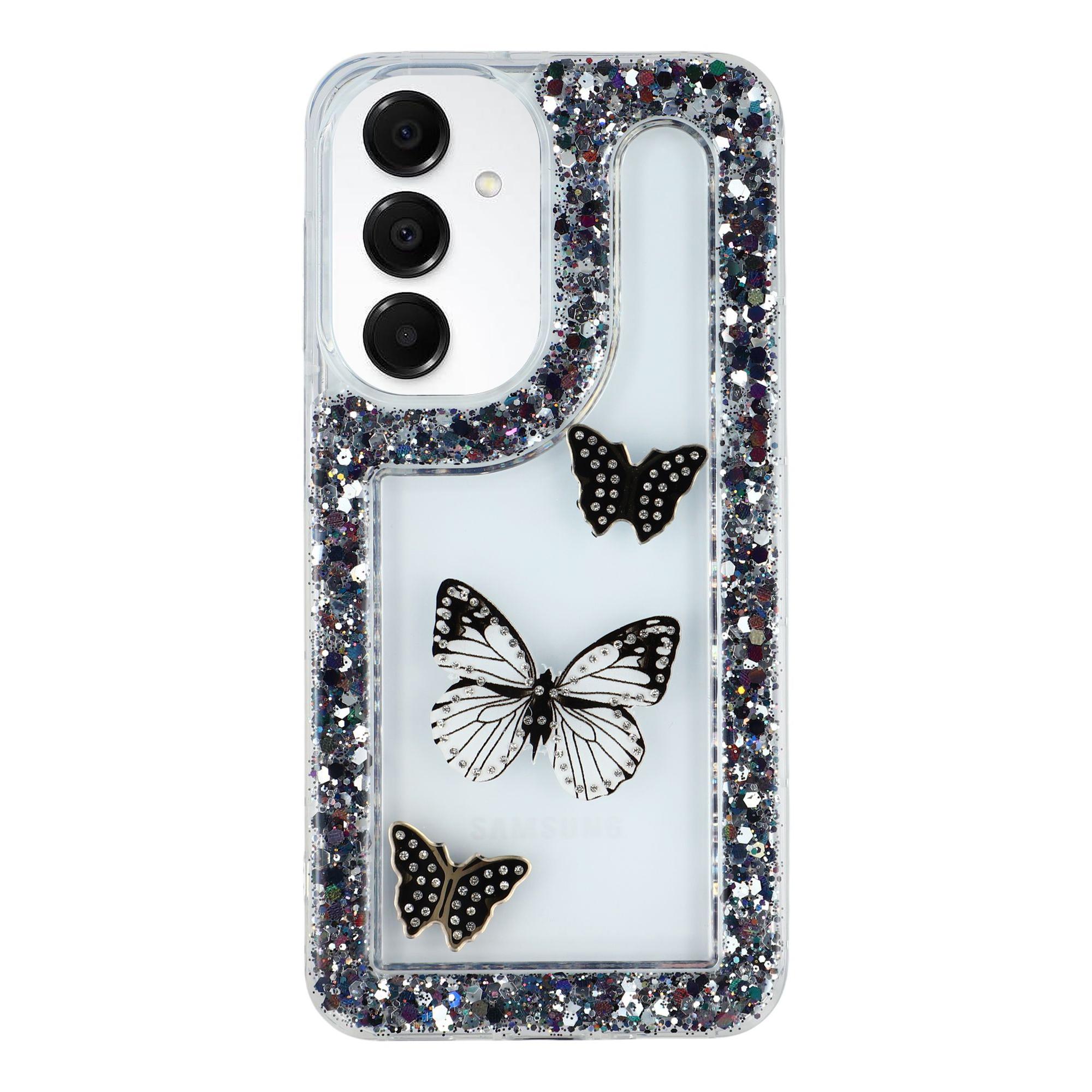 

For Samsung Galaxy A14 5G Case DIY Butterfly Glitter Epoxy Soft TPU Phone Back Cover