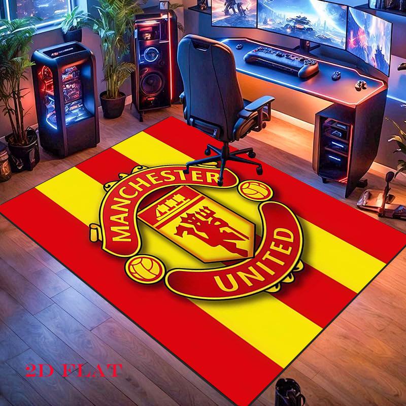 Man Utd Carpet Rug for Living Room Bedroom Home Sofa Decoration,Kids play Nonslip Floor Mat