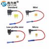 Auto Car Fuse Holder with Add-a-Circuit Micro Mini Low-Profile Standard ATM APM Blade Tap Dual Adapter for Vehicle Fuse Holders1
