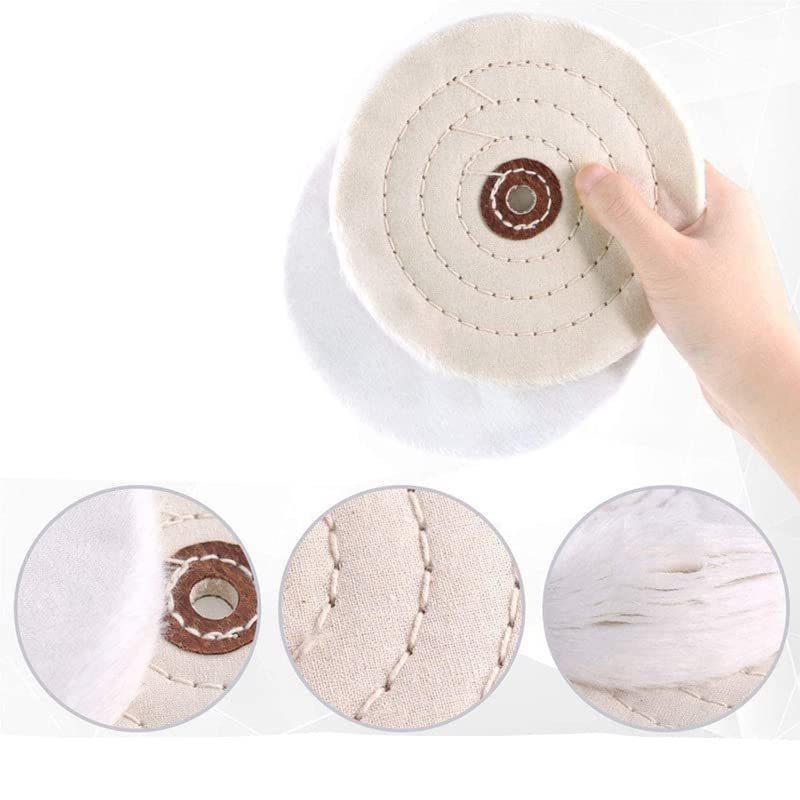 Kit de polissage, 8 disques de 4 pouces, avec pâte à polir et adaptateur pour perceuse à tige de 1/4 pouce, meuleuse à chiffon