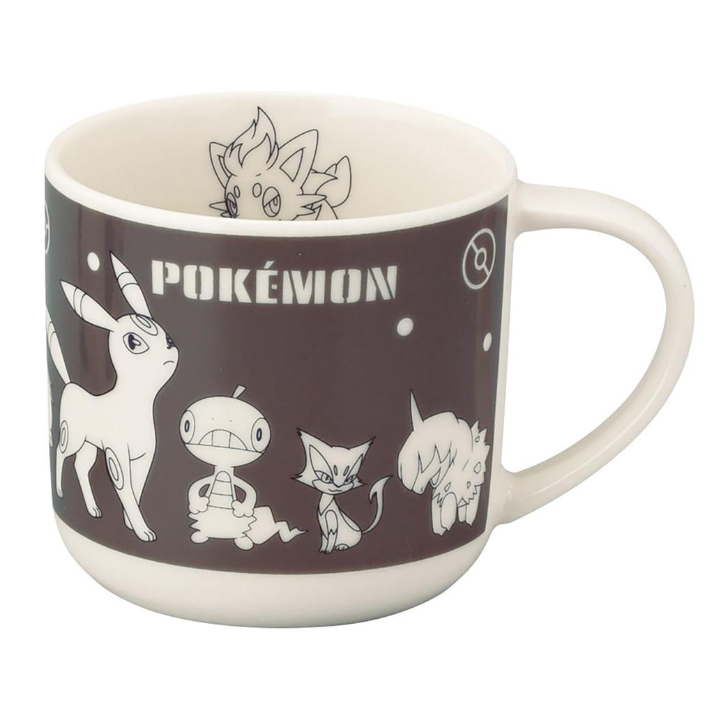 Yamaka Shoten 9 X Pokemon Type Series "Pokemon" Mug, Large, Approx. 8cm, 350ml, Dark, Merchandise, Tableware, 3, Black, PM273-11