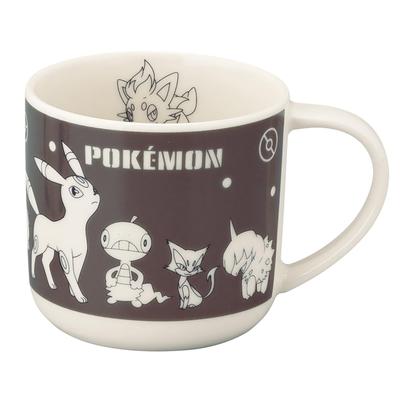 Yamaka Shoten 9 X Pokemon Type Series "Pokemon" Mug, Large, Approx. 8cm, 350ml, Dark, Merchandise, Tableware, 3, Black, PM273-11
