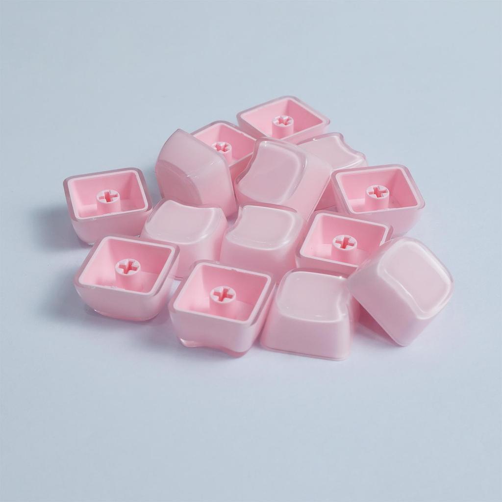 PBT Material MOA Colored Keycap Set - Universal Mechanical Keyboard, Monochrome to Multicolor Rainbow Styles
