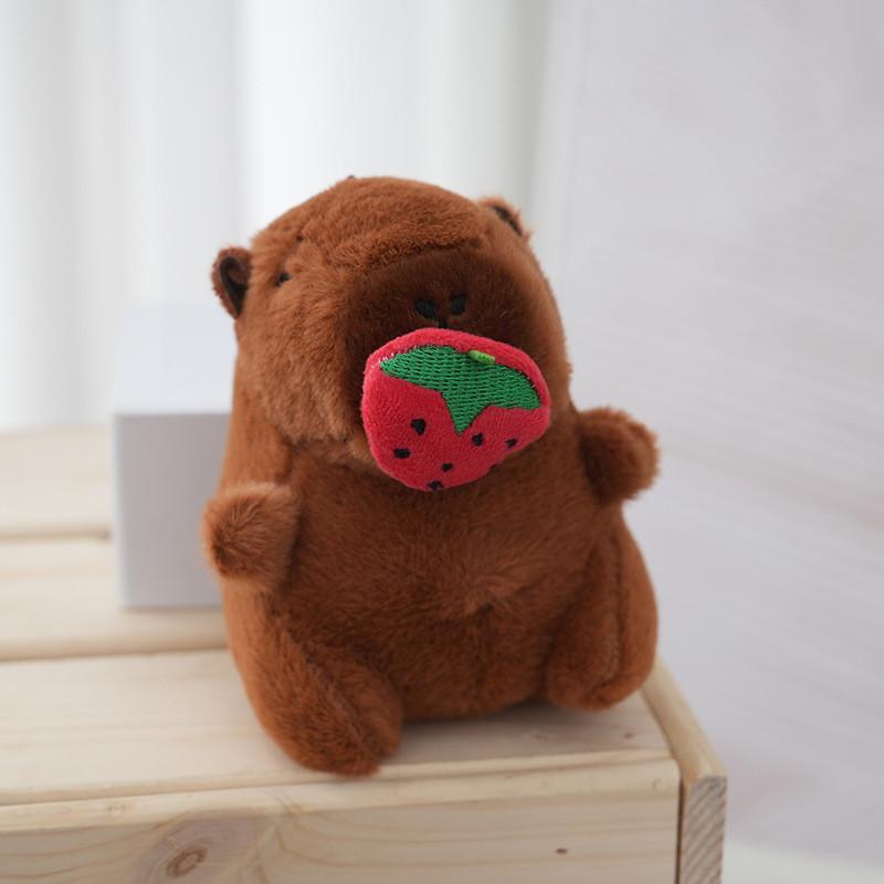 Adorable Capybara Plush Keychain Soft Cute Rodent Bag Charm For Animal Lovers