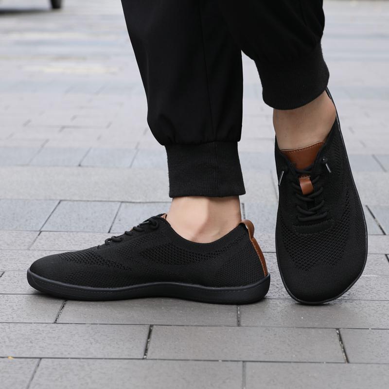 Minimalist Knitted Walking Shoes Women Men Wide Toe Casual Shoes Light Training Sneakers Breathable Barefoot Flats