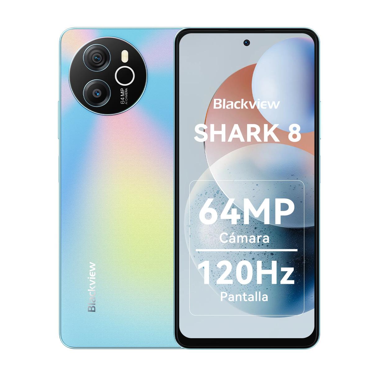 Smartphone Blackview SHARK 8 Reconditionné Android13 G99 Téléphone Mobile 6.78'' 120Hz Écran 2.4K 16GB 256GB 64MP Téléphone Cellulaire 8+256 bleu