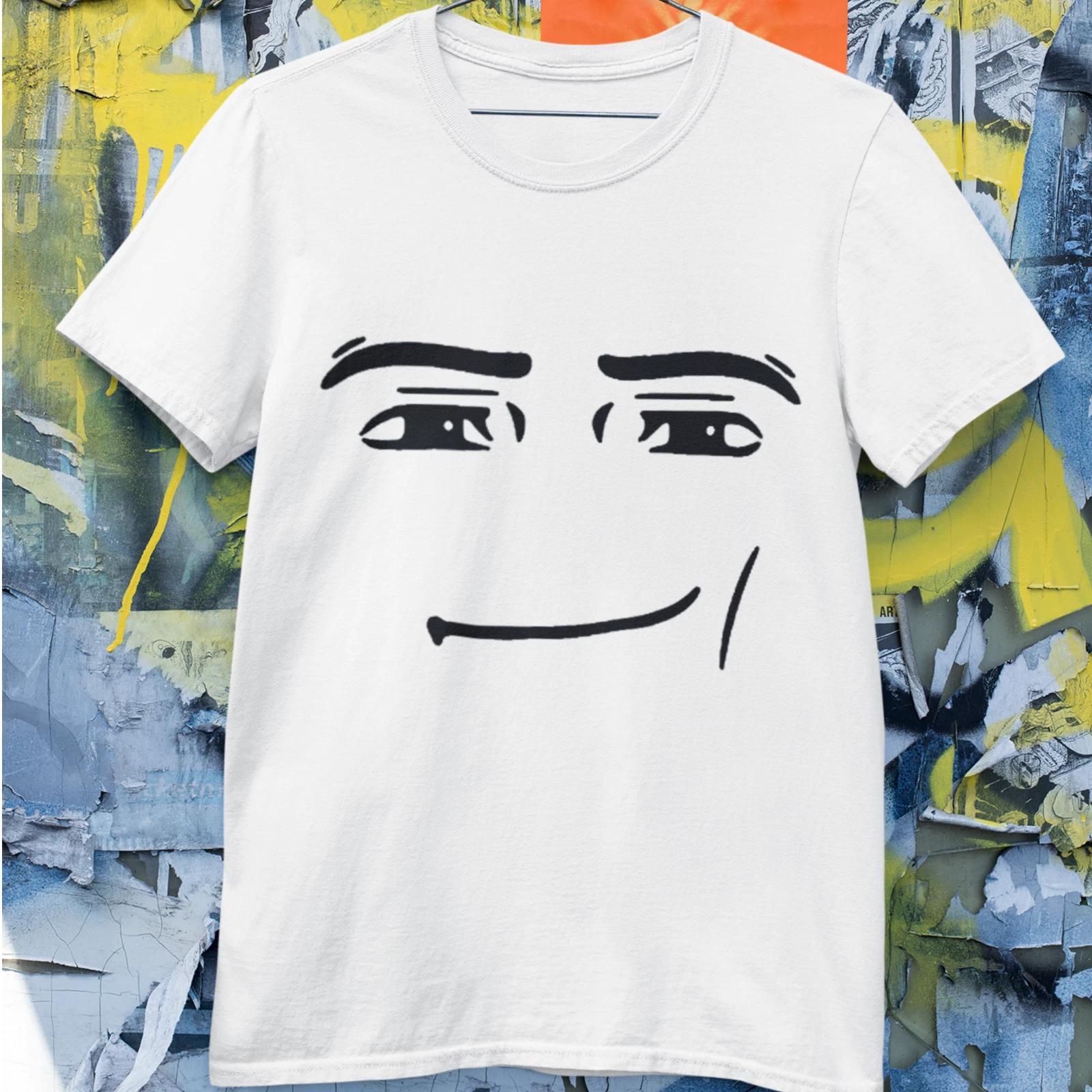 Funny Smirk Face Meme T-Shirt Minimalist Expression Graphic Tee S