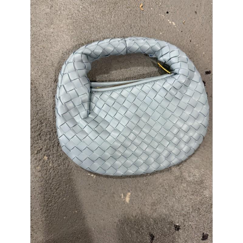 Vintage Soft Leather Tote Bag Shiny Woven Crossbody Printed Square Women