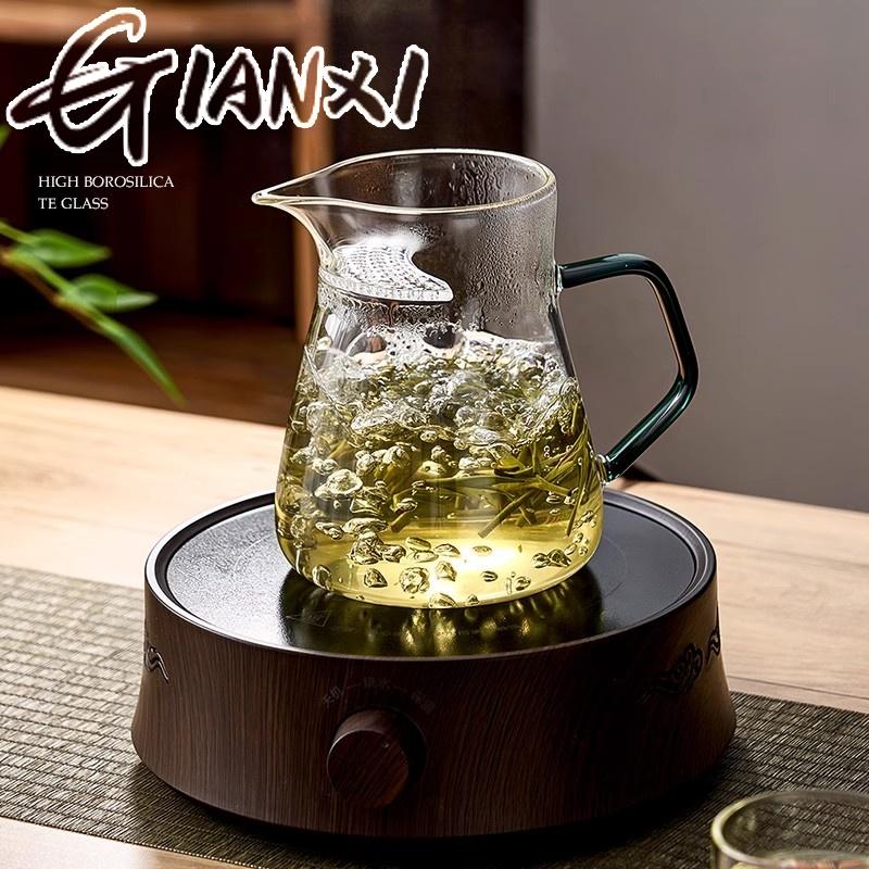 Glass Tea Pot Tea Water Separation With Crescent Filter Device Design Home Can Electric Ceramic Oven Heating Teapot