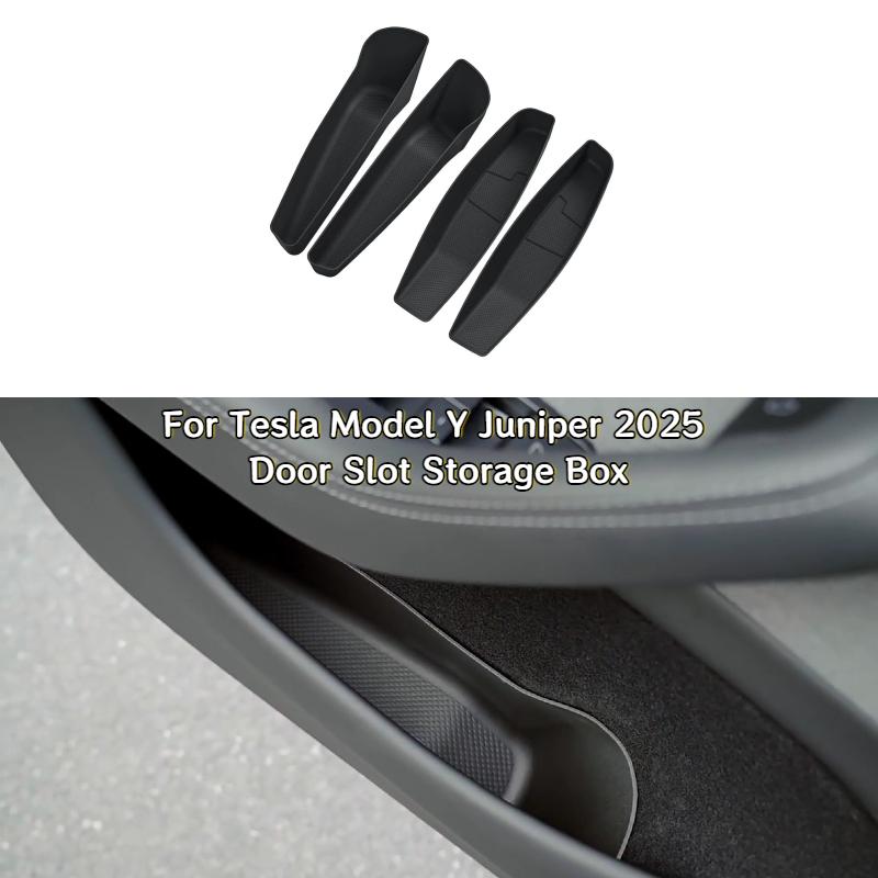 Door Slot Storage Box for Tesla Model Y Launch/Juniper 2025 Organizer Door Side Waterproof Umbrella Box Interior Car Accessories