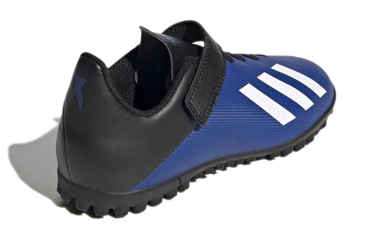 adidas X 19.4 TF K Round Tip Abrasion Resistant Low Top Kids' Soccer Shoes Blue Black Kids' FW1064