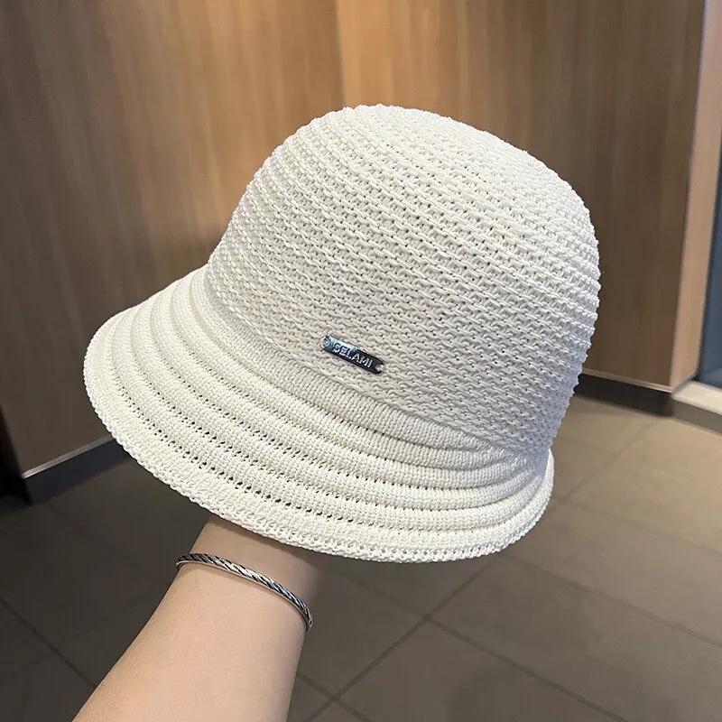 

WTEMPO Женские шляпы с широкими полями для путешествий, пляжные, дышащие, с ажурным узором, однотонные, весенне-летние, складные шляпы от солнца 1pc белый