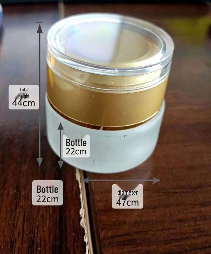 Acrylic Frosted Glass Cream Jar with Gold Rim Lid - Available in 15g, 20g, 30g, 50g Sizes - Travel Size Cosmetic Bottles
