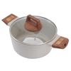 Double Ear Soup Pot Prevent Sticking Fast Heating Visible Elegant Universal Dutch Oven with Lid for