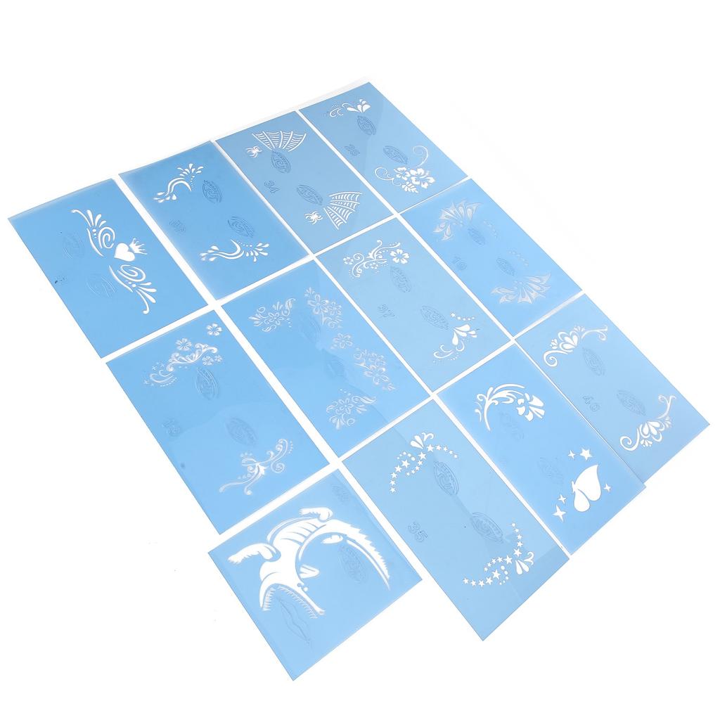 PET Face Painting Template Reusable Face Paint Stencils for Halloween Christmas Party