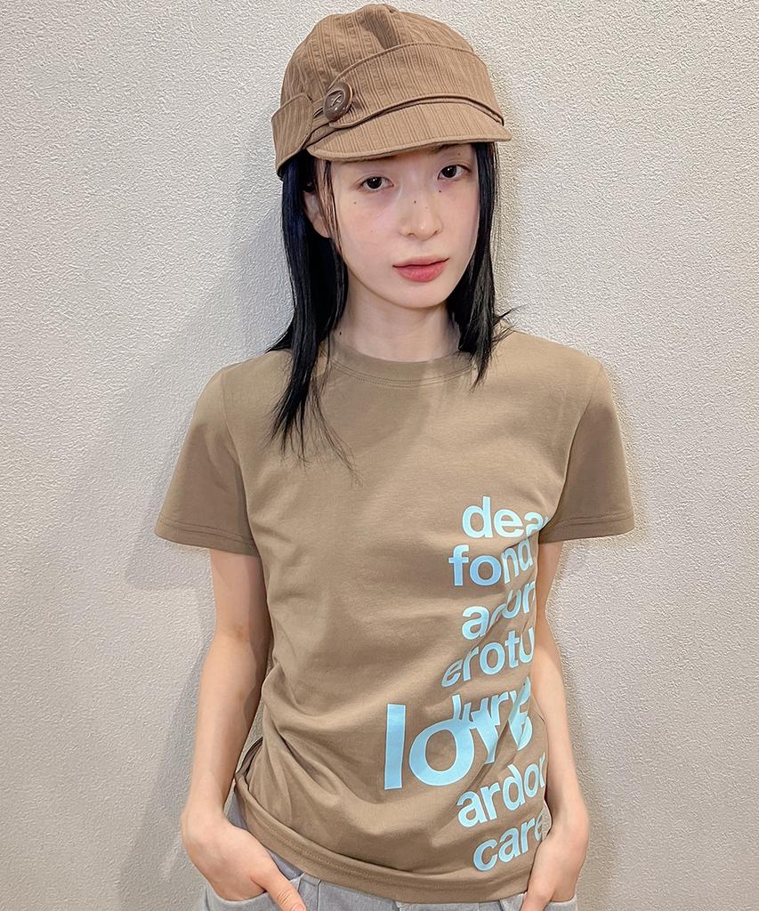 OAFISH Lettering T-Shirt, Brown